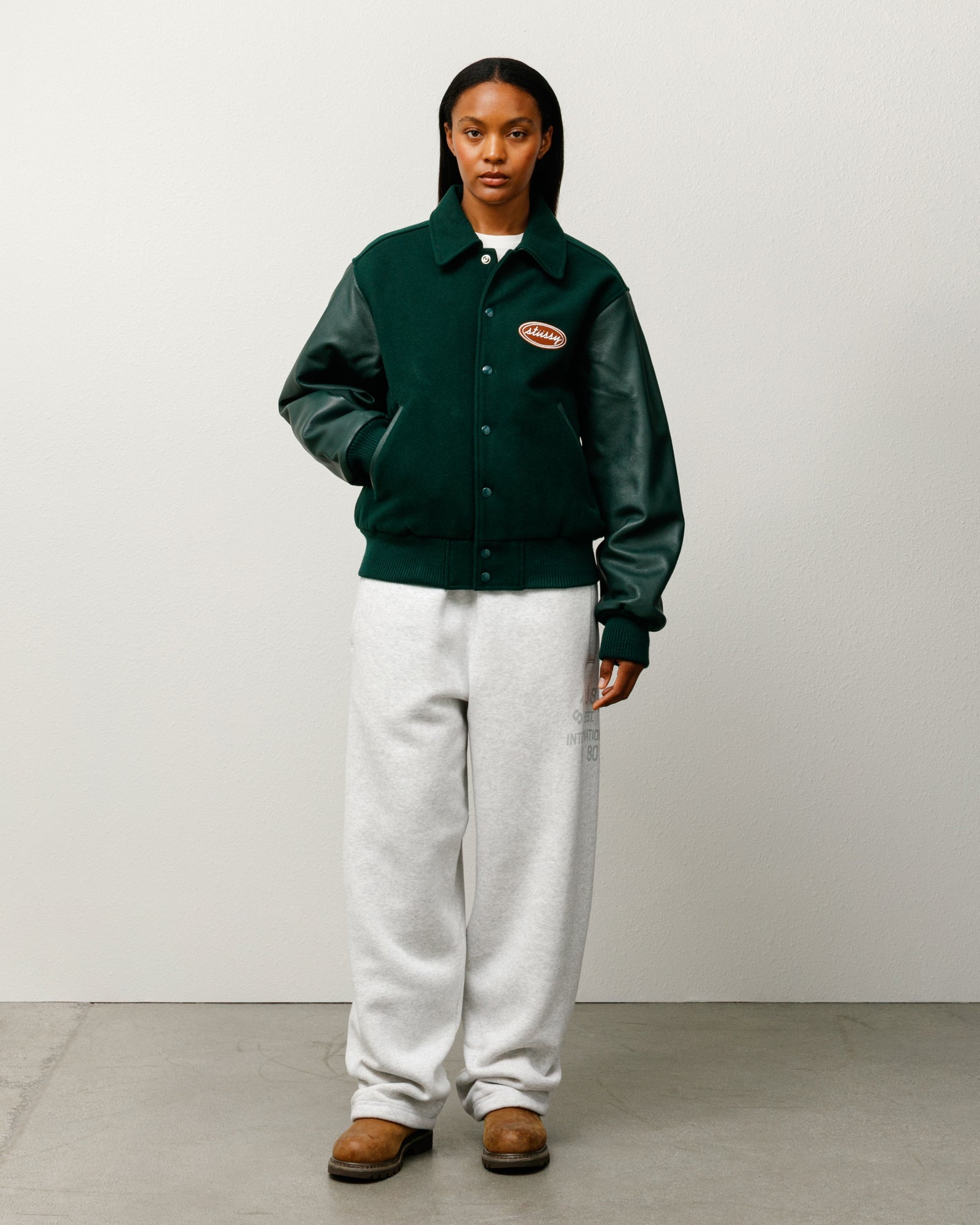 SCRIPT OVAL VARSITY JACKET