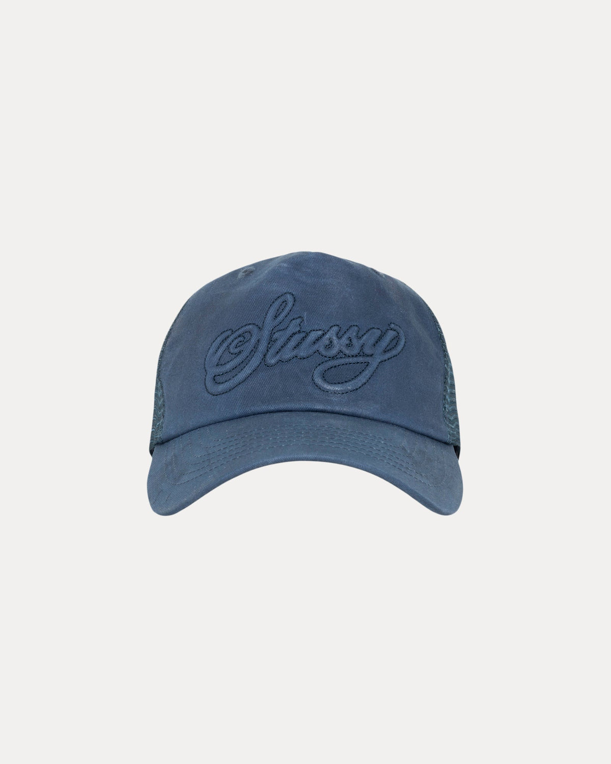 WAXED CURSIVE STITCH SNAPBACK TRUCKER