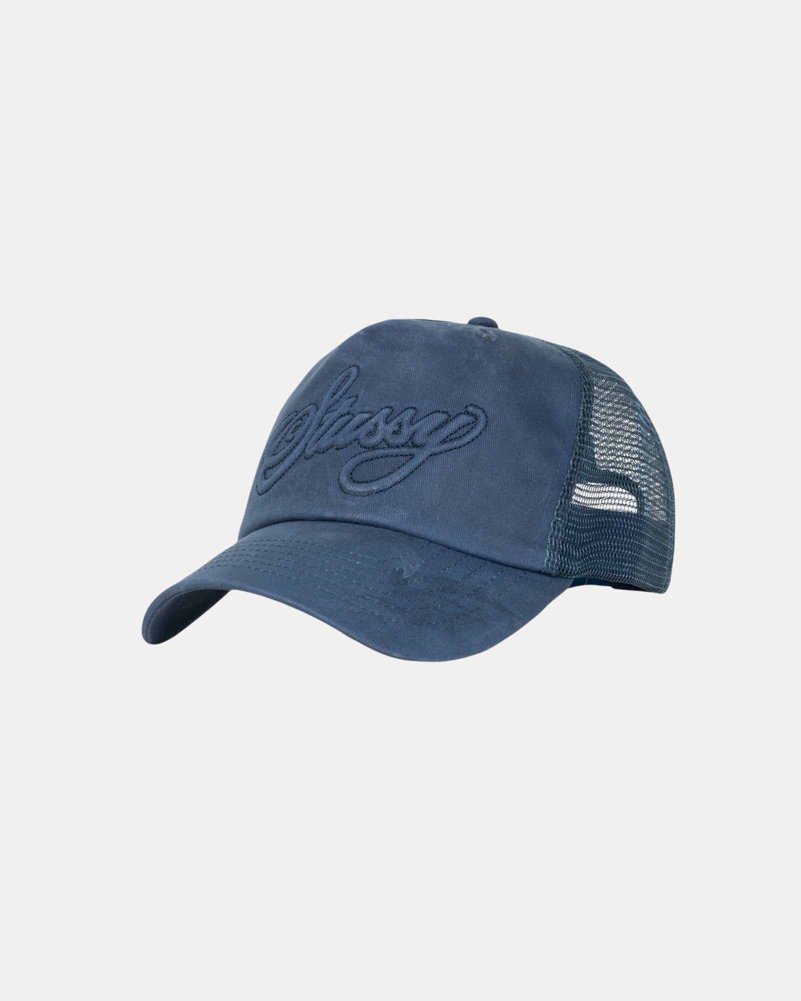 WAXED CURSIVE STITCH SNAPBACK TRUCKER