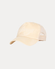 WAXED CURSIVE STITCH SNAPBACK TRUCKER