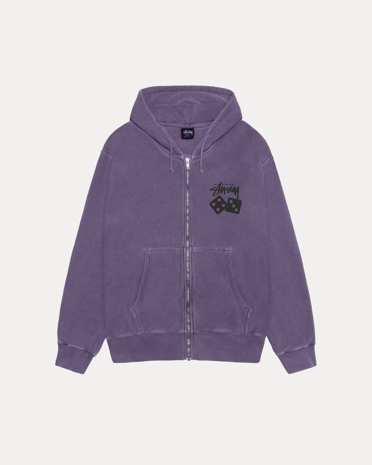 DICE ZIP HOODIE PIGMENT DYED