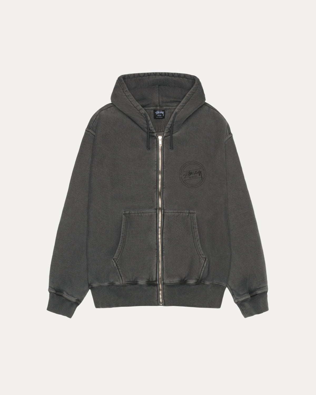 STÜSSY WEAR ZIP HOODIE PIGMENT DYED